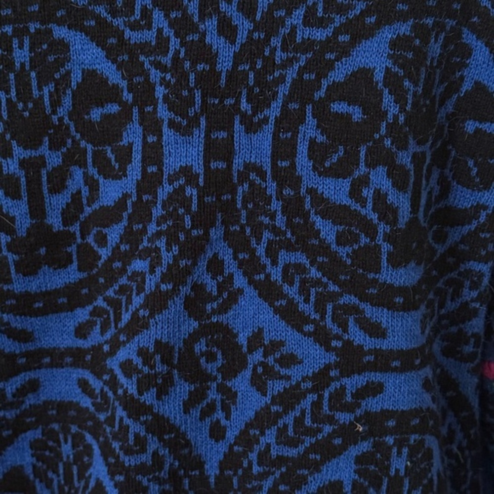 Vintage Western Connection Knit Sweater‎ Boho Cowgirl Floral Statement Medium - Picture 5 of 6